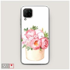 Силиконовый чехол "Коробка с пионами" на Huawei Nova 6 SE / Хуавей Нова 6 SE Case Place