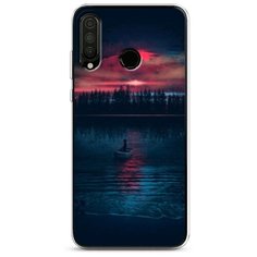 Силиконовый чехол "Лодка в закате" на Honor 20S / Хонор 20S Case Place
