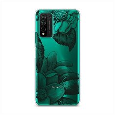 Силиконовый чехол "Цветы тату" на Honor 10X Lite / Хонор 10X Лайт Case Place