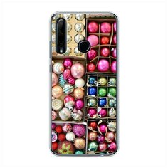 Силиконовый чехол "Елочные игрушки" на Honor 20e / Хонор 20е Case Place
