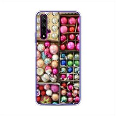 Силиконовый чехол "Елочные игрушки" на Huawei Nova 5T / Хуавей Нова 5Т Case Place