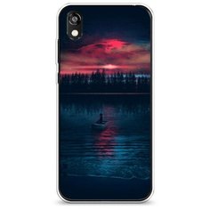 Силиконовый чехол "Лодка в закате" на Honor 8S Prime / Хонор 8S Прайм Case Place