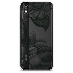 Силиконовый чехол "Цветы тату" на Honor 8S Prime / Хонор 8S Прайм Case Place