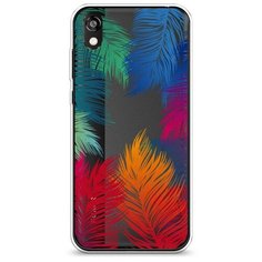 Силиконовый чехол "Рамка из перьев" на Honor 8S Prime / Хонор 8S Прайм Case Place