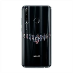 Силиконовый чехол "Гирлянда из перьев 1" на Honor 20e / Хонор 20е Case Place