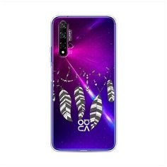 Силиконовый чехол "Гирлянда из перьев 3" на Huawei Nova 5T / Хуавей Нова 5Т Case Place