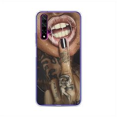 Силиконовый чехол "Девушка с татуировками" на Huawei Nova 5T / Хуавей Нова 5Т Case Place