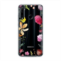 Силиконовый чехол "Цветочная рамка" на Honor 10i / Хонор 10i Case Place