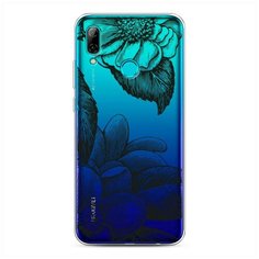 Силиконовый чехол "Цветы тату" на Huawei P Smart 2019 / Хуавей П Смарт 2019 Case Place