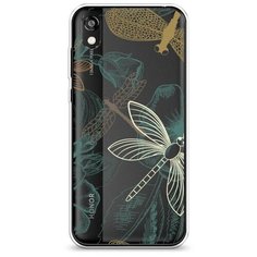 Силиконовый чехол "Тени стрекоз" на Honor 8S Prime / Хонор 8S Прайм Case Place