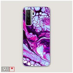 Силиконовый чехол "Розовый флюид арт" на Huawei P40 lite 5G / Хуавей П40 лайт 5G Case Place