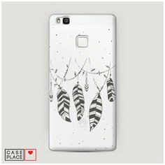Пластиковый чехол "Гирлянда из перьев 3" на Huawei P9 lite / Хуавей П9 Лайт Case Place