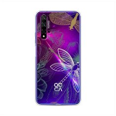 Силиконовый чехол "Тени стрекоз" на Huawei Nova 5T / Хуавей Нова 5Т Case Place