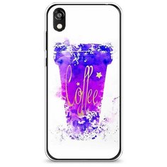 Силиконовый чехол "Кофейный стакан арт" на Honor 8S Prime / Хонор 8S Прайм Case Place