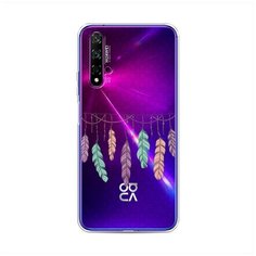 Силиконовый чехол "Гирлянда из перьев 2" на Huawei Nova 5T / Хуавей Нова 5Т Case Place