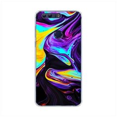 Силиконовый чехол "Фиолетовый флюид арт" на Honor 8 / Хонор 8 Case Place