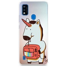 Силиконовый чехол "Единорог и телевизор" на ZTE ZTE Blade A51 / ЗТЕ Блейд А51 Case Place