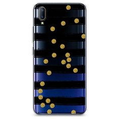 Силиконовый чехол "Черные полоски с золотыми кружками" на Vivo Vivo V11 (V11 Pro) / Виво V11 (V11 Про) Case Place