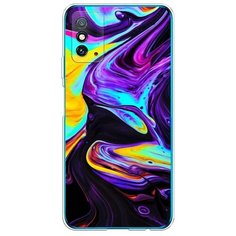 Силиконовый чехол "Фиолетовый флюид арт" на Honor X10 Max / Хонор X10 Макс Case Place