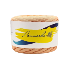 Пряжа Елена и Ко трикотажная широкая, 100 % хлопок, 330 г, 100 м, персиковый