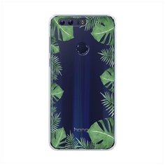Силиконовый чехол "Листья папоротника рамка" на Honor 8 / Хонор 8 Case Place