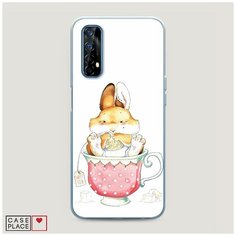Силиконовый чехол "Заяц в кружке" на Realme и Oppo Realme 7 / Реалми 7 Case Place