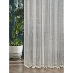 Тюль - вышивка сетка ш.300* в.250 -1шт, 100%п/э Шампань-8 Racc Olto