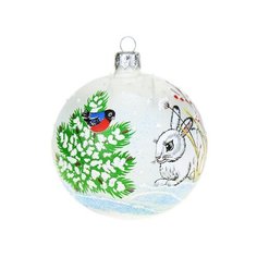 Елочное украшение, шар Ш5 "Заинька" Д85 С1983 Елочка
