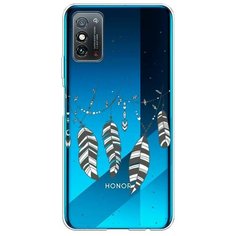 Силиконовый чехол "Гирлянда из перьев 3" на Honor X10 Max / Хонор X10 Макс Case Place