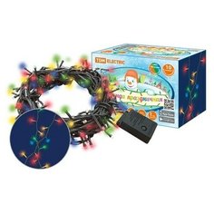 Гирлянда светодиодная СГ100MЗ10, многоцвет., зеленый шнур, 10М, 8 режимов, 250 В, TDM