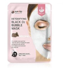 Кислородная тканевая маска для лица Eyenlip Detoxifying Black O2 Bubble Mask (volcano )