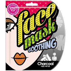 Успокаивающая маска для лица с черным бамбуковым углем Bling Pop Charcoal Black Bamboo Mask