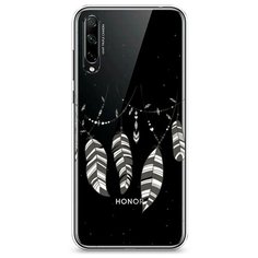 Силиконовый чехол "Гирлянда из перьев 3" на Honor 30i / Хонор 30i Case Place
