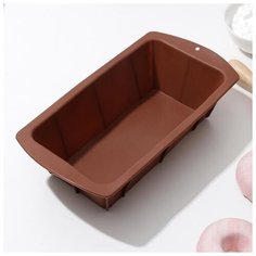 Форма для выпечки «Хлеб» Skiico Kitchenware 25,5х13х6,5 см / Силиконовая форма для запекания цвет Коричневый