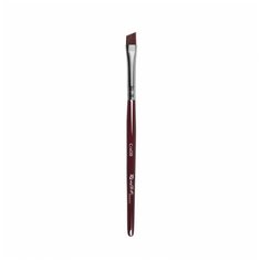 Кисть для макияжа cra08 Roubloff скошенная для бровей, подводки ресничного края, синтетика вишневая