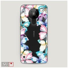 Силиконовый чехол "Рамка из бабочек" на Nokia Nokia 5.3 / Нокиа 5.3 Case Place