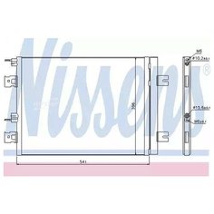 NISSENS 940262 NS940262_радиатор кондиционера D110.2, D215.6\ Dacia Logan,Renault Megane 1.4-2.0/1.5DCi 04