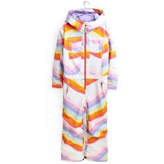 Комбинезон BURTON размер L, белый/оранжевый/розовый
