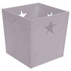 Деревянный ящик для игрушек серый со звёздочкой Посиделкин