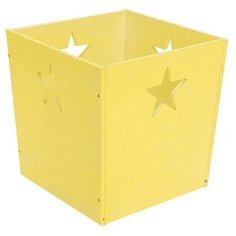 Деревянный ящик для игрушек жёлтый со звёздочкой Посиделкин