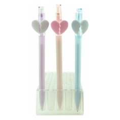 Ручка с топпером шариковая автомат. CENTRUM "Сердце", синяя, корпус ассорти, 0,7 мм, дисплей, 82006