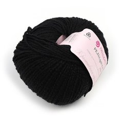 Пряжа для вязания ПЕХ "Рельефная" (43% меринос, 43% ПАН, 14% ПА) 5х50г/135м цв.002 черная Пехорка