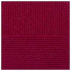 Пряжа для вязания ПЕХ "Популярная" (50% импортная шерсть, 45% акрил, 5% акрил высокообъёмный) 10х100г/133м цв.091 кармин Пехорка