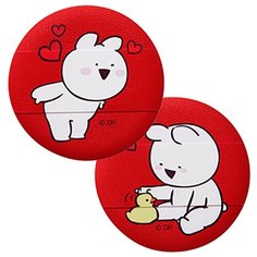 Спонж косметический для пудры The Saem Over Action Little Rabbit Love Me Cushion Puff (01)