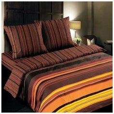 Постельное белье 1,5сп. поплин Шоколад Артпостель