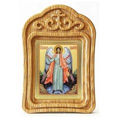 Ангел Хранитель ростовой, резная деревянная рамка Соборъная лавка