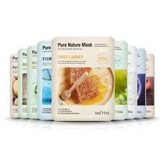 Тканевая маска для лица Anskin Secriss Pure Nature Mask Pack (aloe (алоэ))