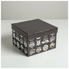 Коробка складная «Брутальность», 22 х 22 х 15 см Сима ленд