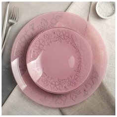 Сервиз столовый на 6 персон "Лара": 6 тарелок 20 см, 1 тарелка 30 см Nina Glass