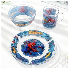 Набор посуды детский "Человек паук", 3 предмета Priority